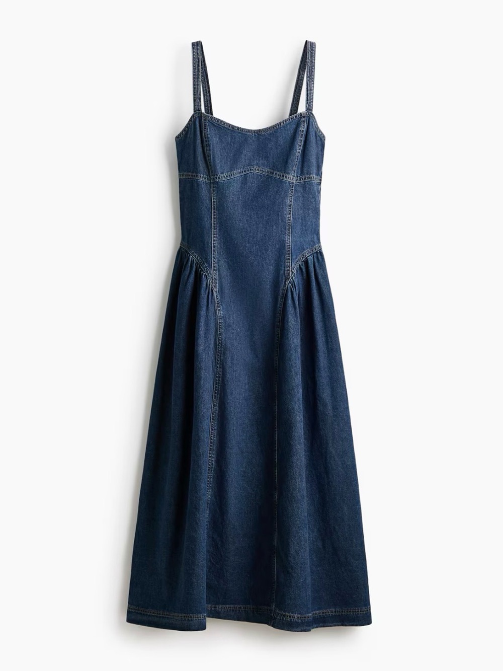 H&M Flared Skirt Denim Maxi Dress - Picture 3 of 4